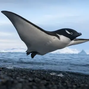 Manta ray + Penguin